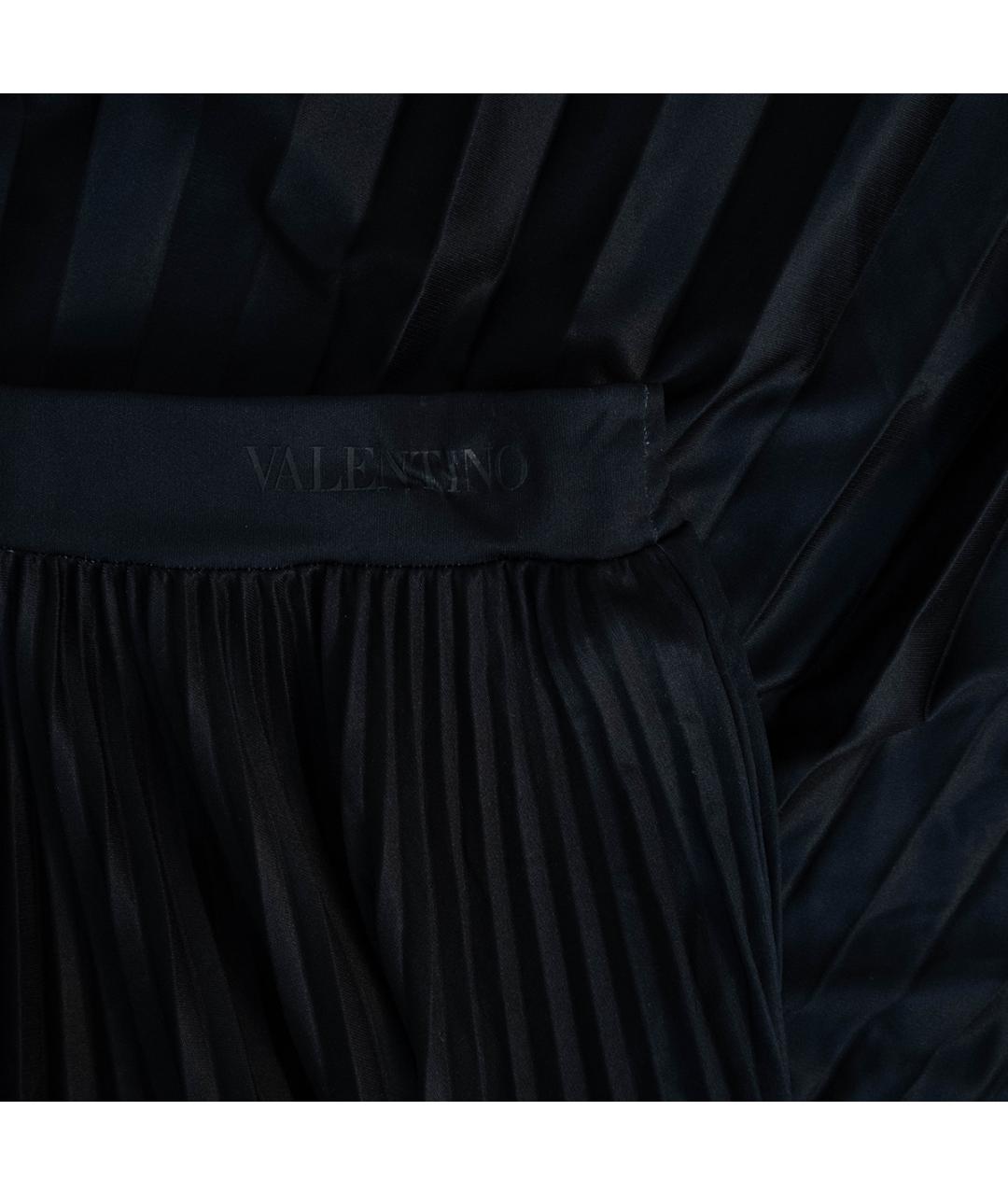 VALENTINO Черная полиэстеровая юбка миди, фото 4