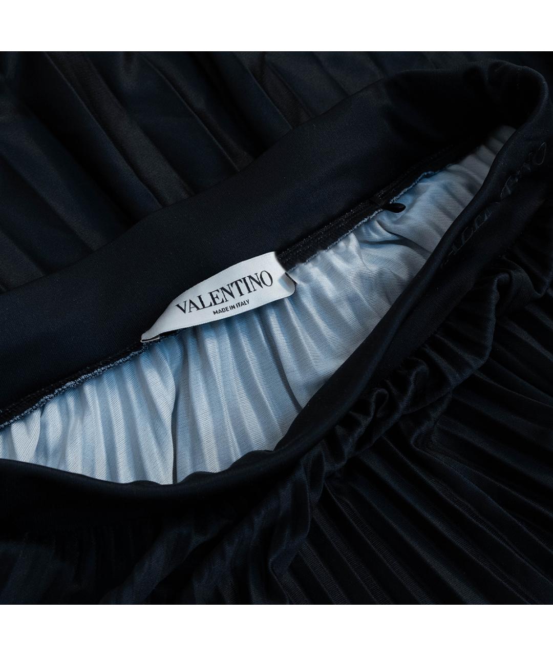 VALENTINO Черная полиэстеровая юбка миди, фото 3