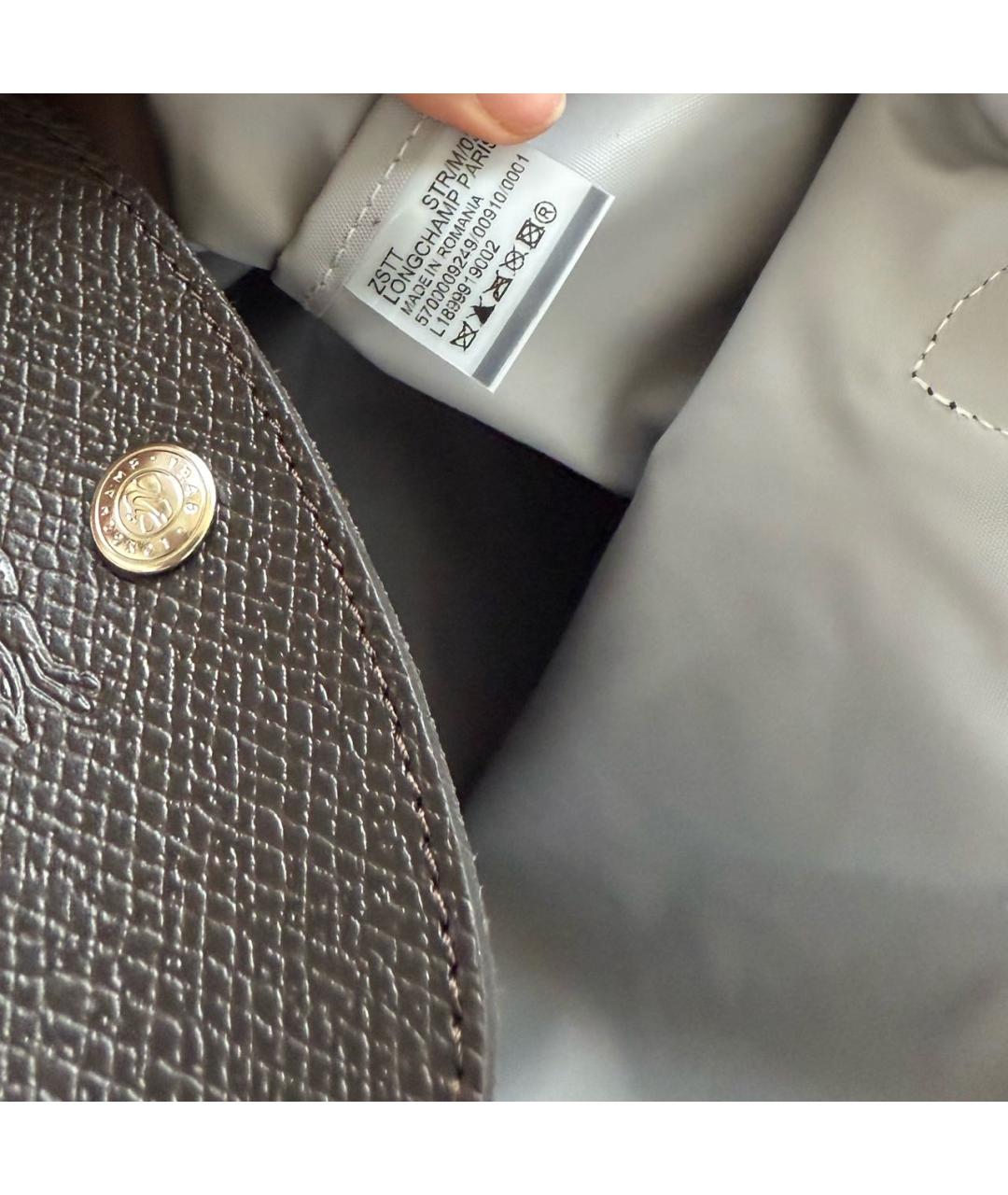 LONGCHAMP Коричневая тканевая сумка тоут, фото 6