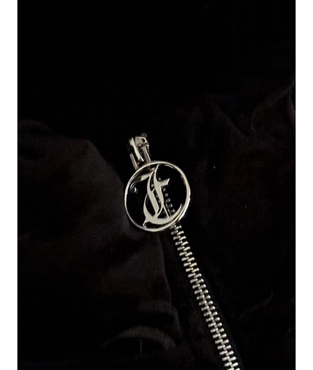 JUICY COUTURE Черный велюровый пуховик, фото 4