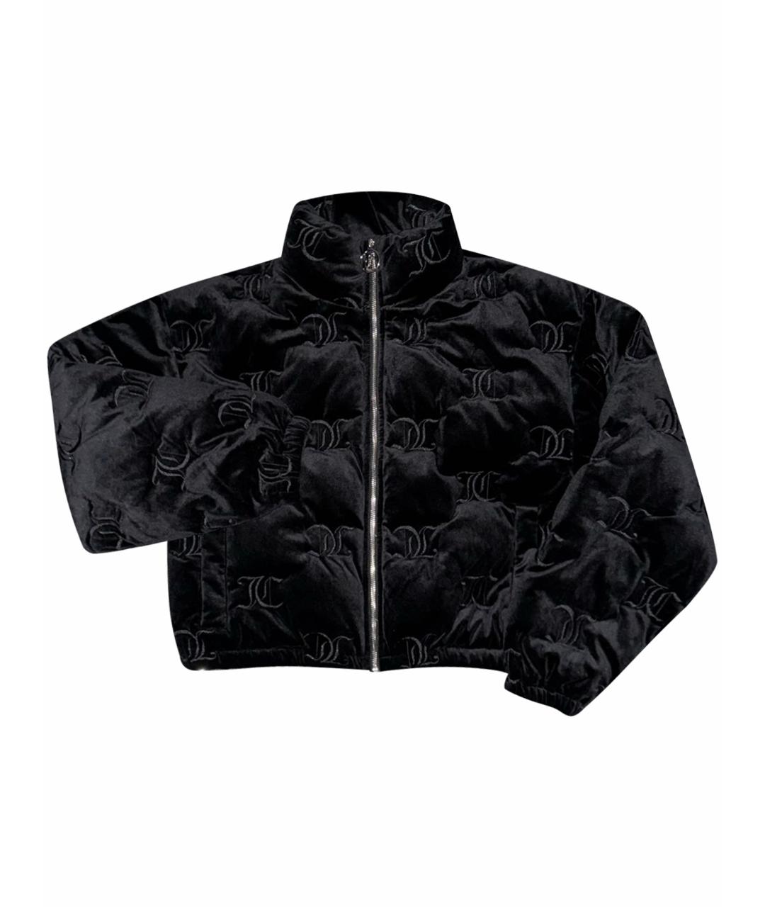 JUICY COUTURE Черный велюровый пуховик, фото 1