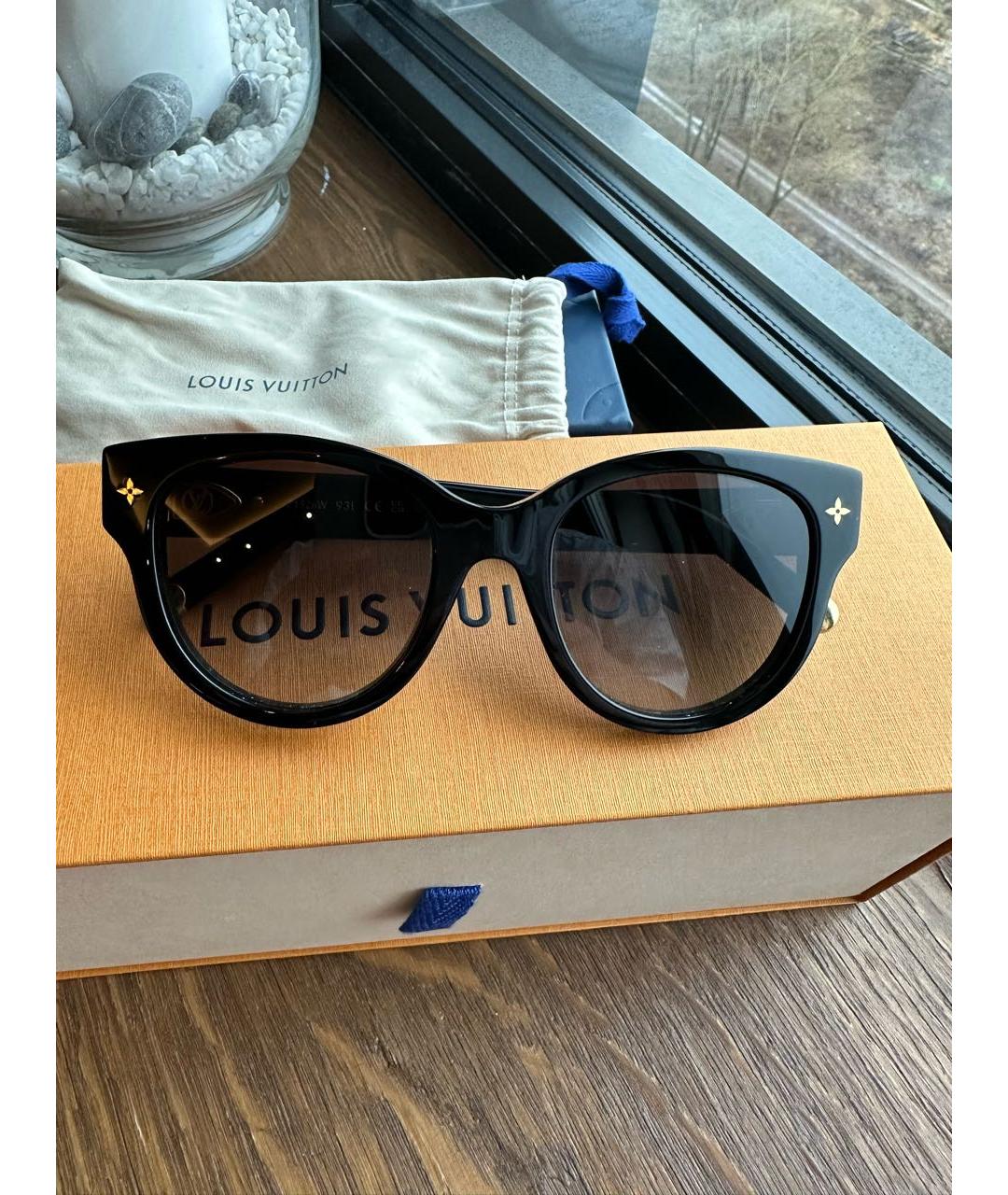 LOUIS VUITTON Черные пластиковые солнцезащитные очки, фото 6