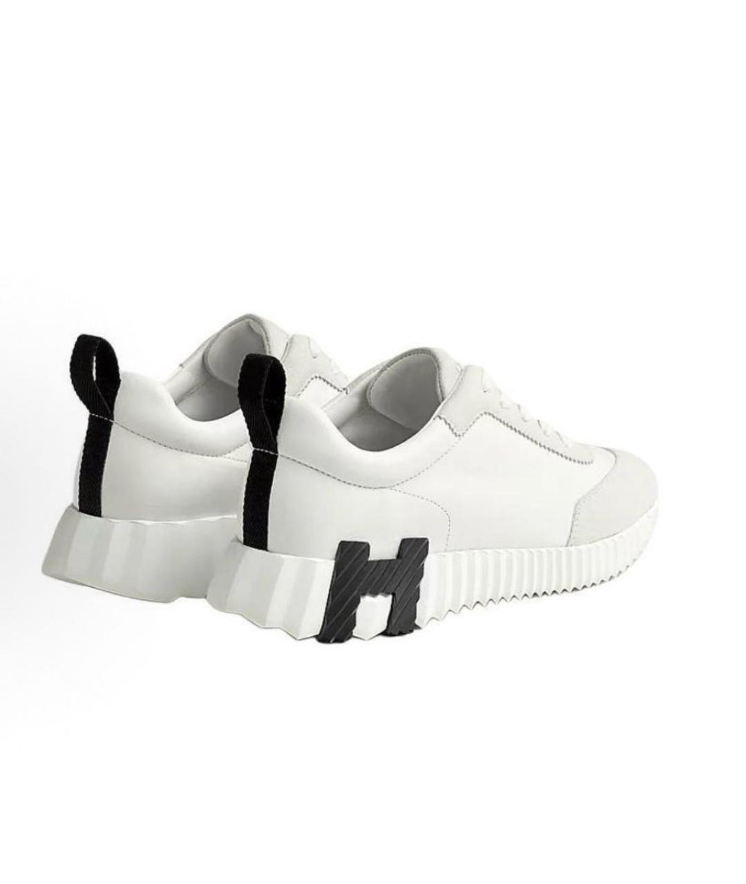 HERMES Белые кожаные низкие кроссовки / кеды, фото 2