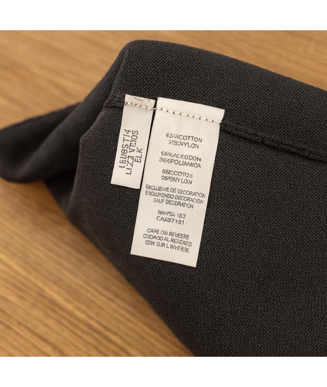 KARL LAGERFELD Черный хлопко-эластановый джемпер / свитер, фото 5