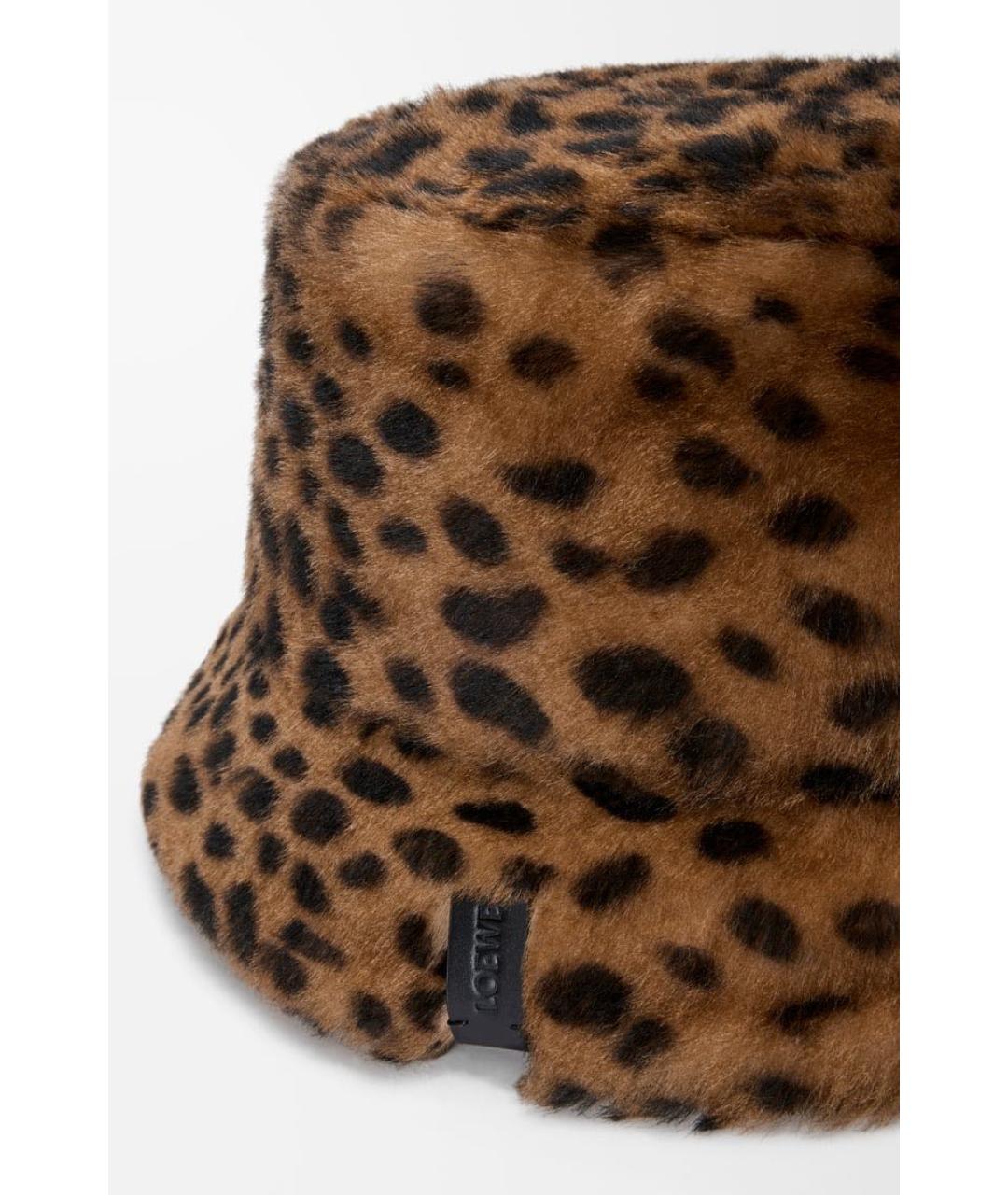 LOEWE Коричневая шерстяная панама, фото 3