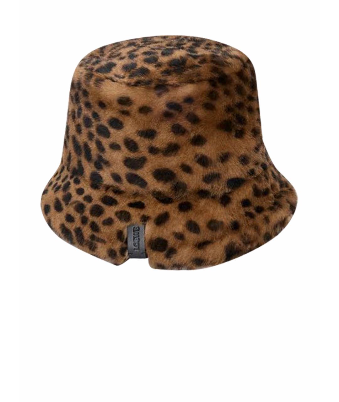 LOEWE Коричневая шерстяная панама, фото 1