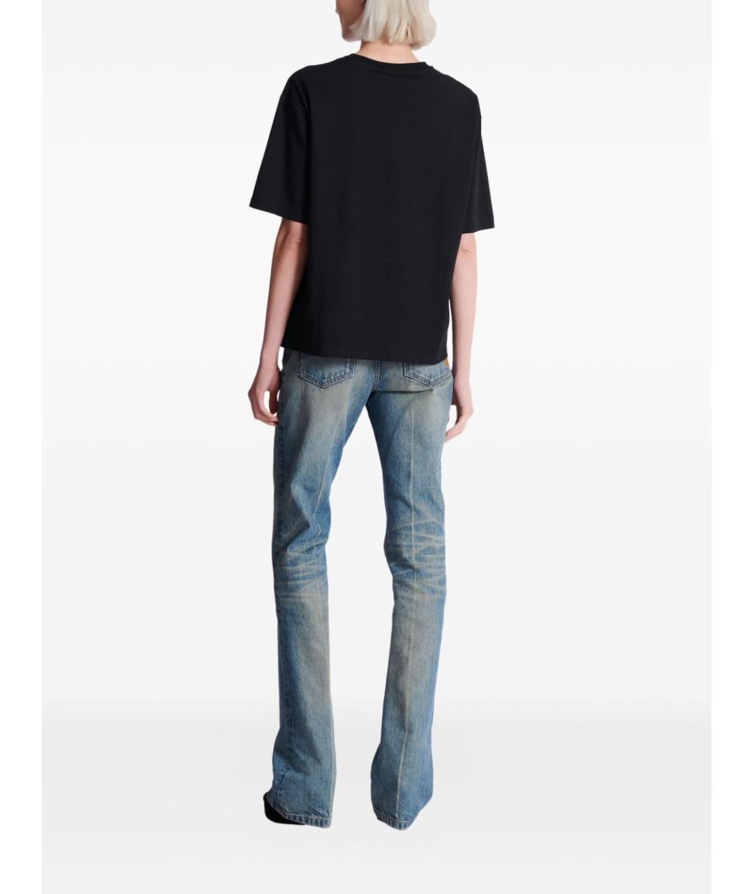 BALMAIN Черная хлопковая футболка, фото 4