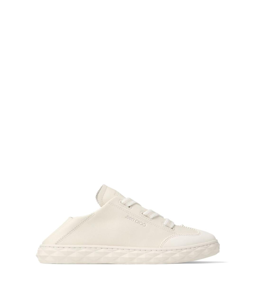 JIMMY CHOO Белые кожаные кроссовки, фото 5