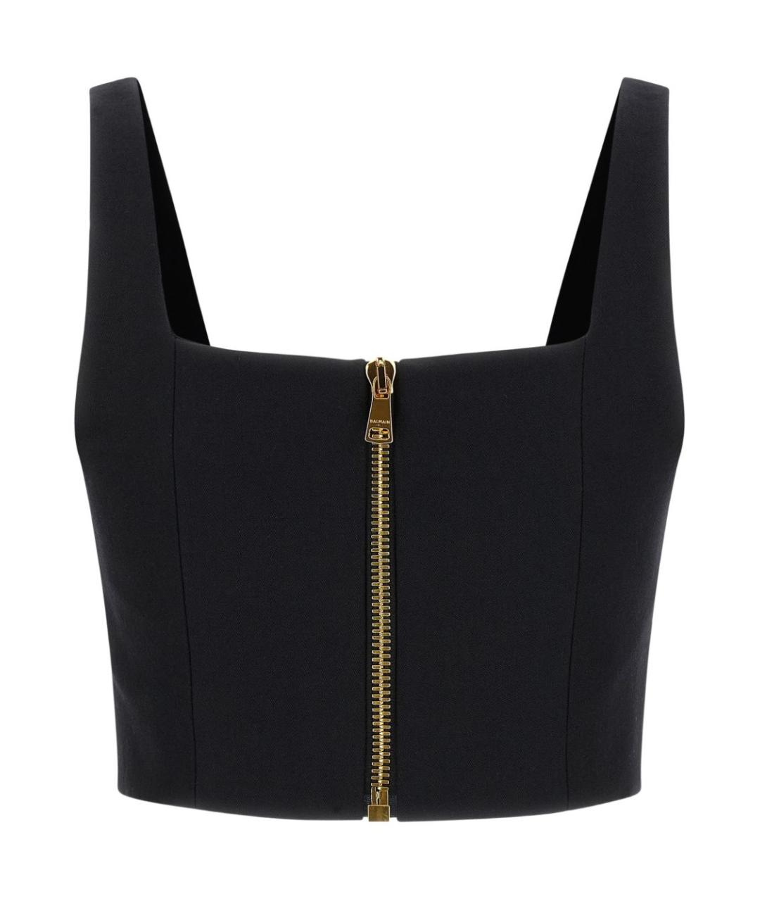 BALMAIN Черный шерстяной корсет, фото 2