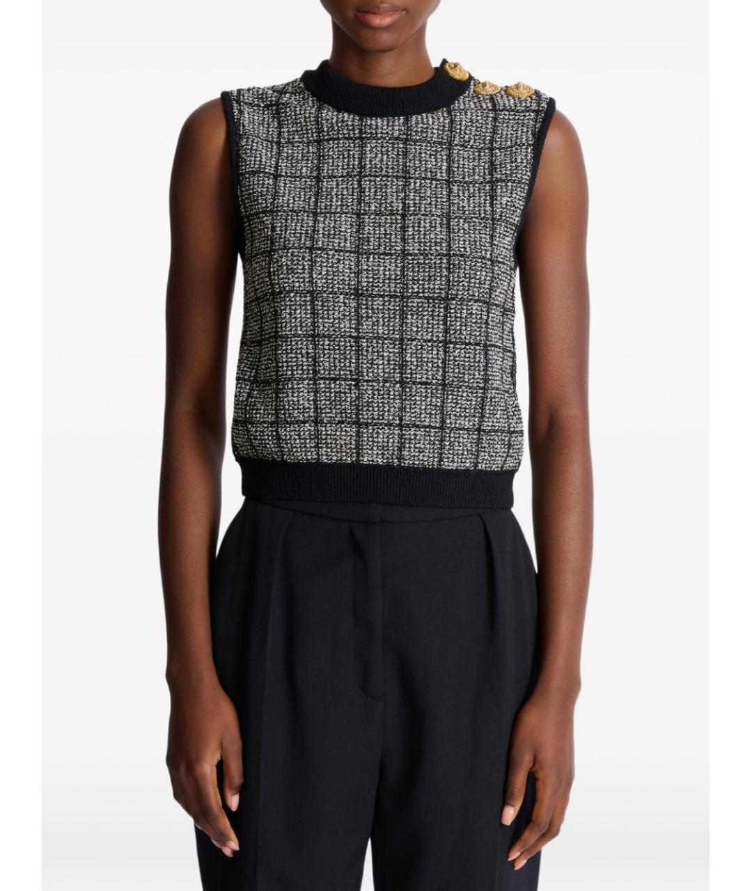 BALMAIN Черная жилетка, фото 4
