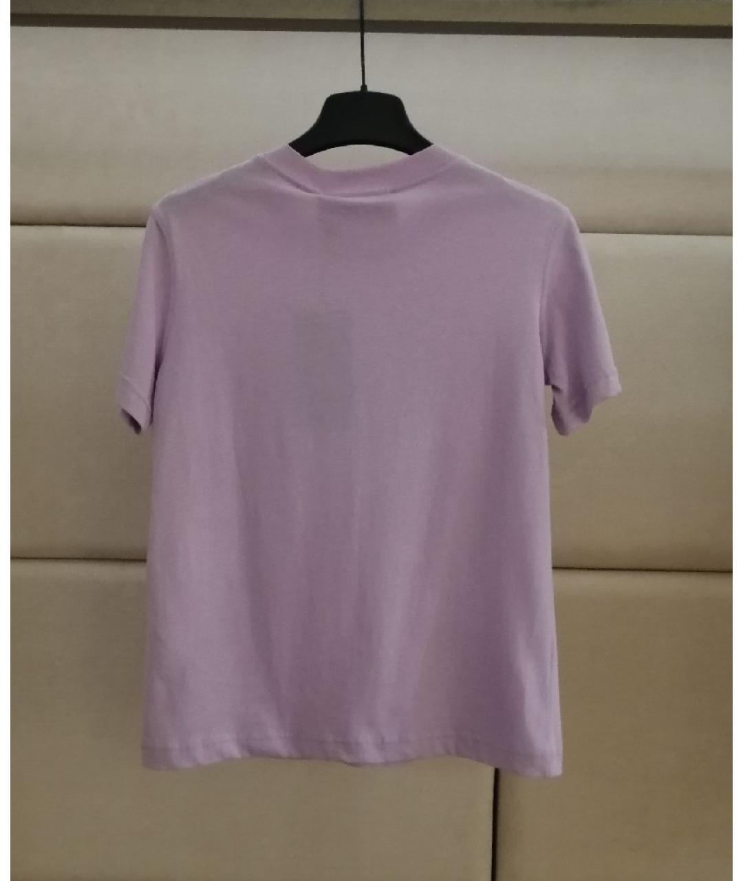 VERSACE JEANS COUTURE Фиолетовая хлопковая футболка, фото 2