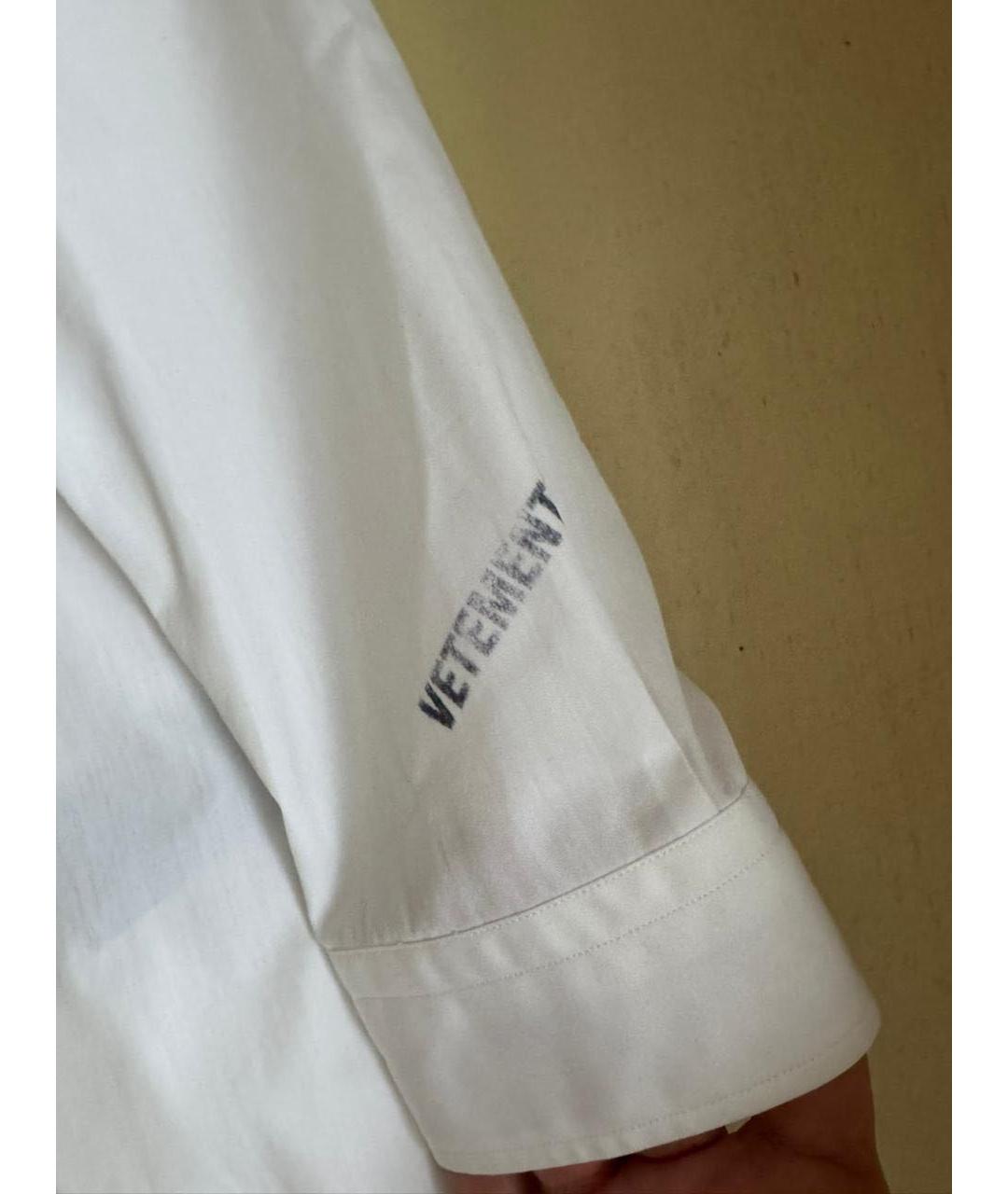 VETEMENTS Белая хлопковая рубашка, фото 8