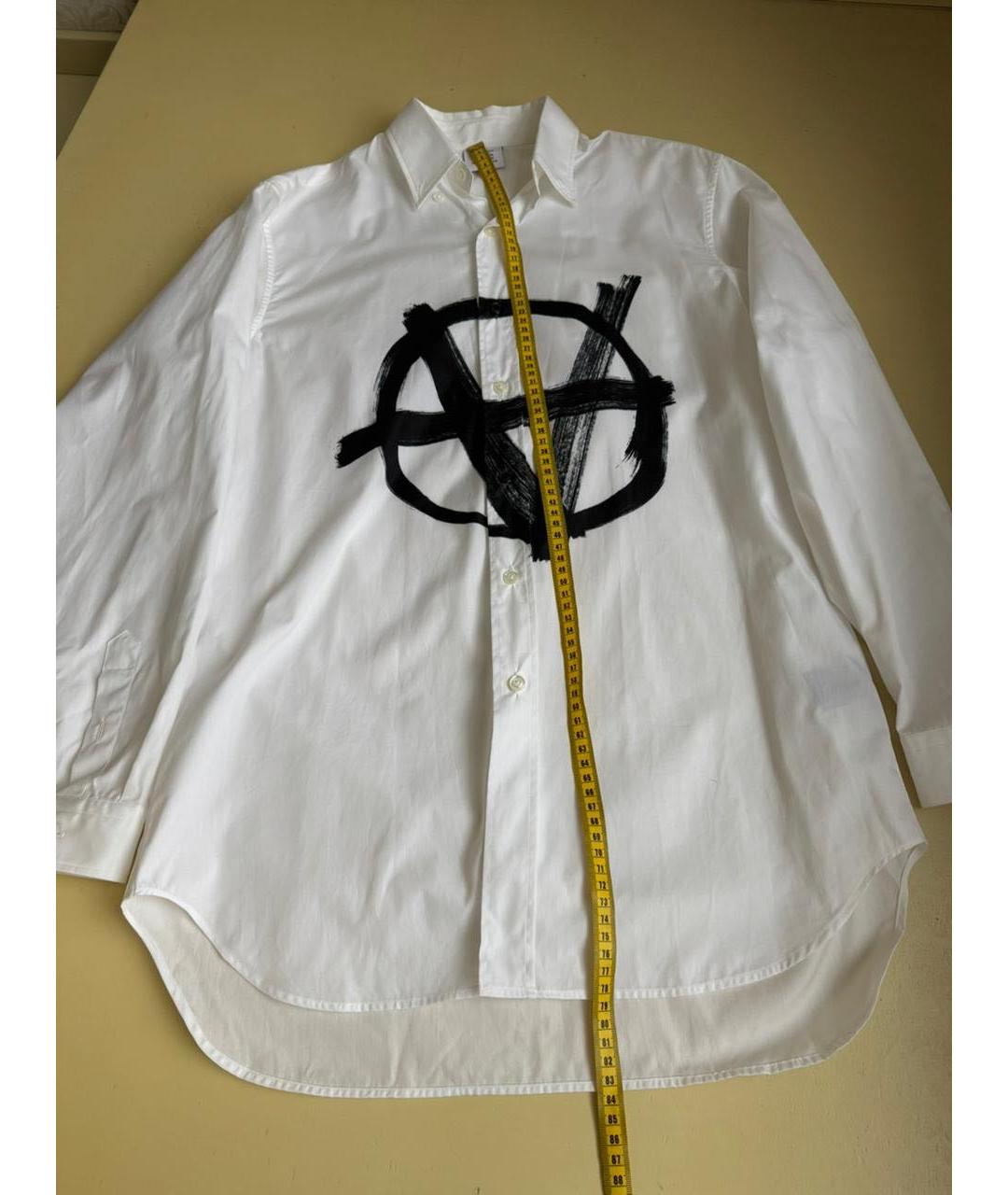 VETEMENTS Белая хлопковая рубашка, фото 5