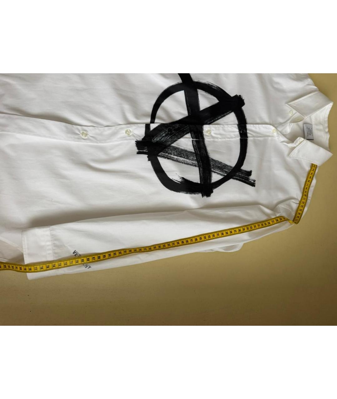 VETEMENTS Белая хлопковая рубашка, фото 4