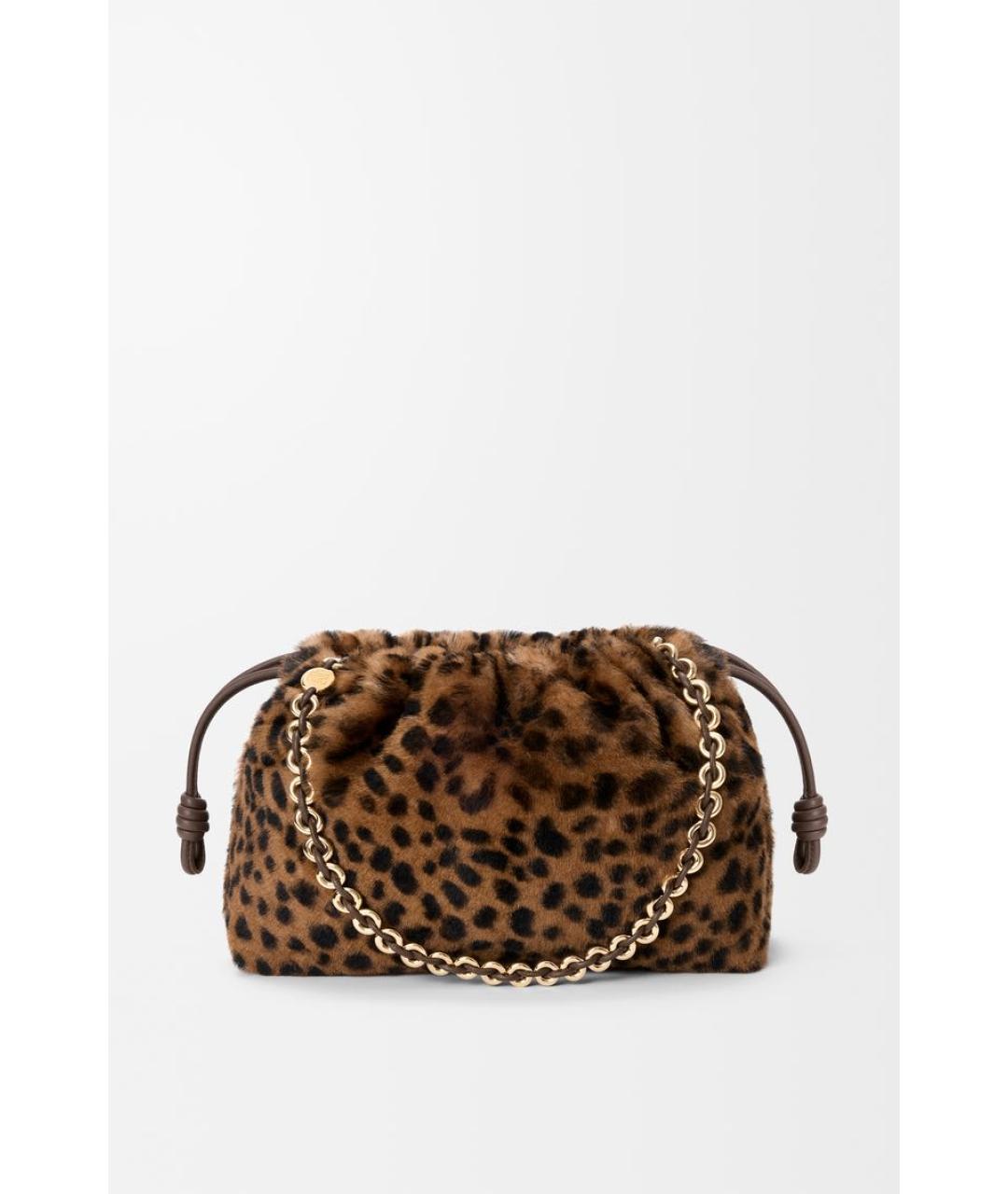 LOEWE Коричневая шерстяная сумка через плечо, фото 5