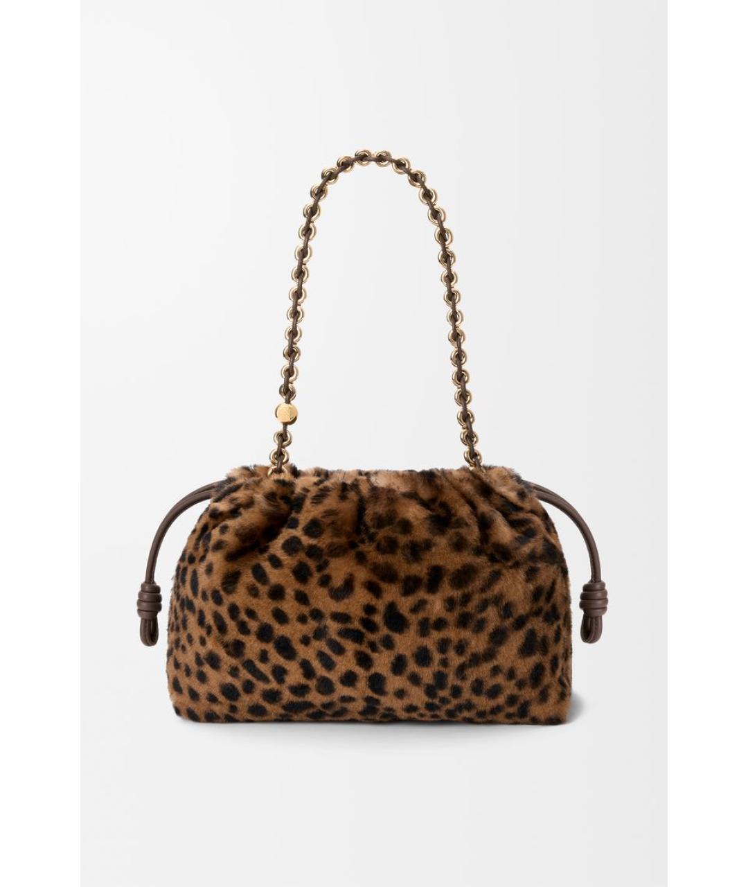 LOEWE Коричневая шерстяная сумка через плечо, фото 4