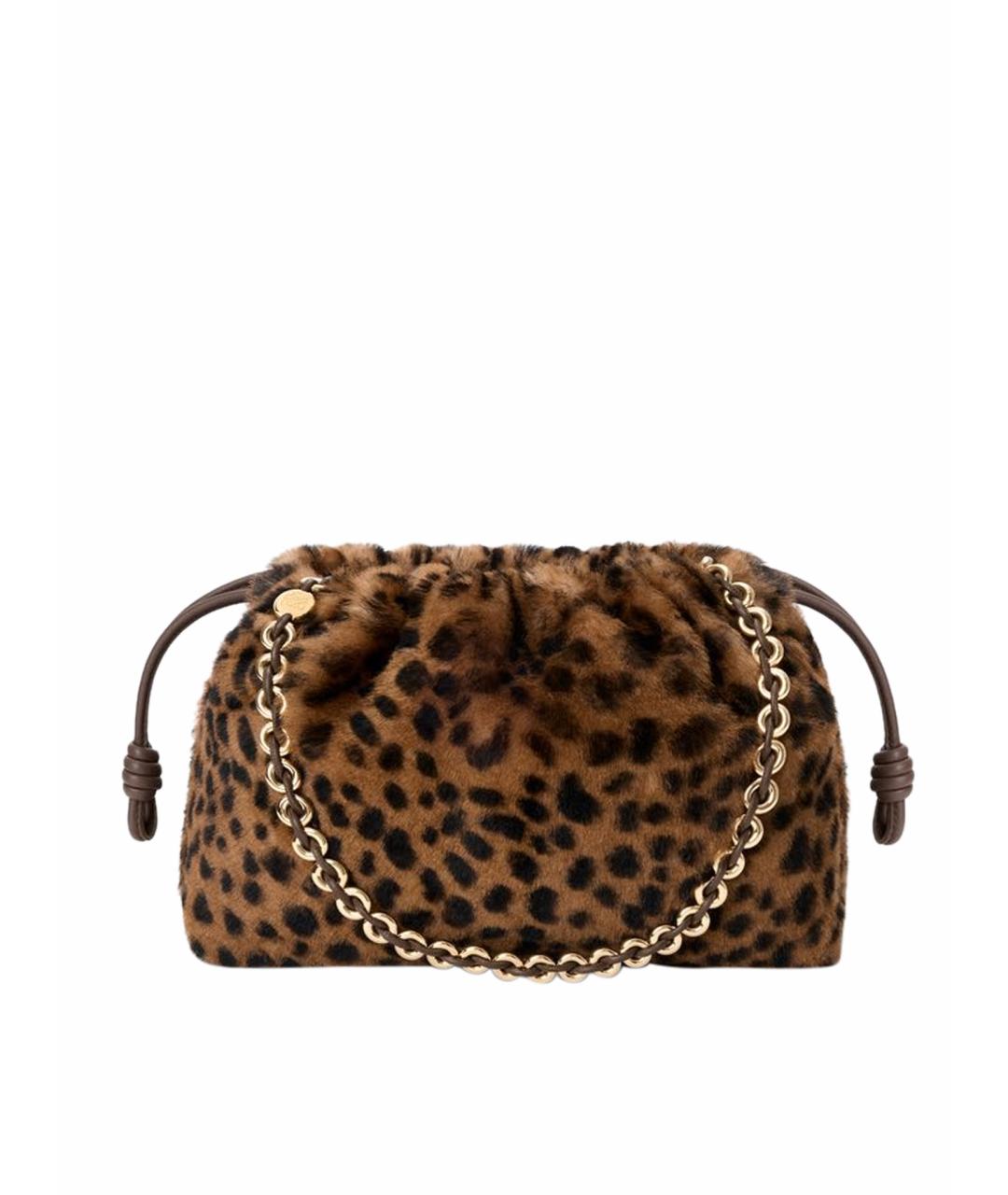 LOEWE Коричневая шерстяная сумка через плечо, фото 1