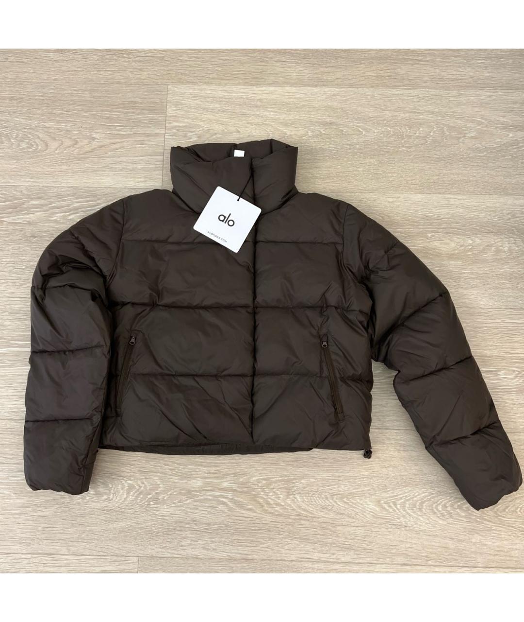ALO YOGA Коричневая полиэстеровая куртка, фото 8