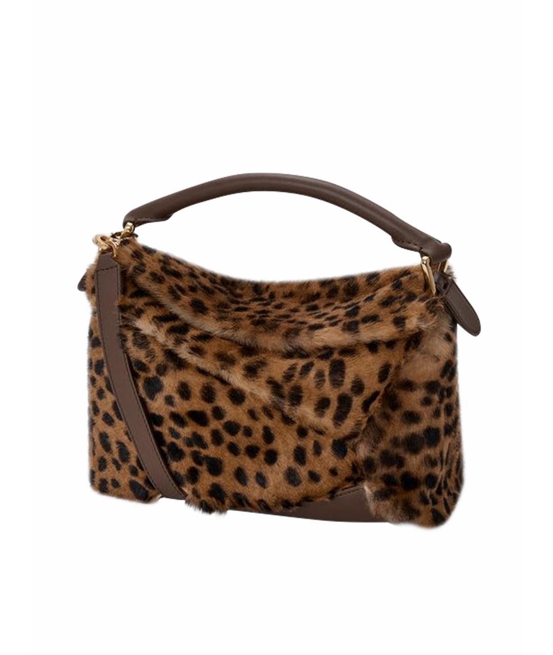 LOEWE Коричневая шерстяная сумка через плечо, фото 1