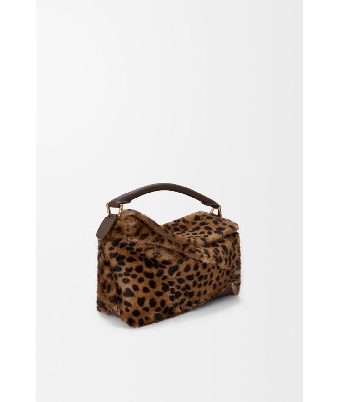 LOEWE Коричневая шерстяная сумка через плечо, фото 4