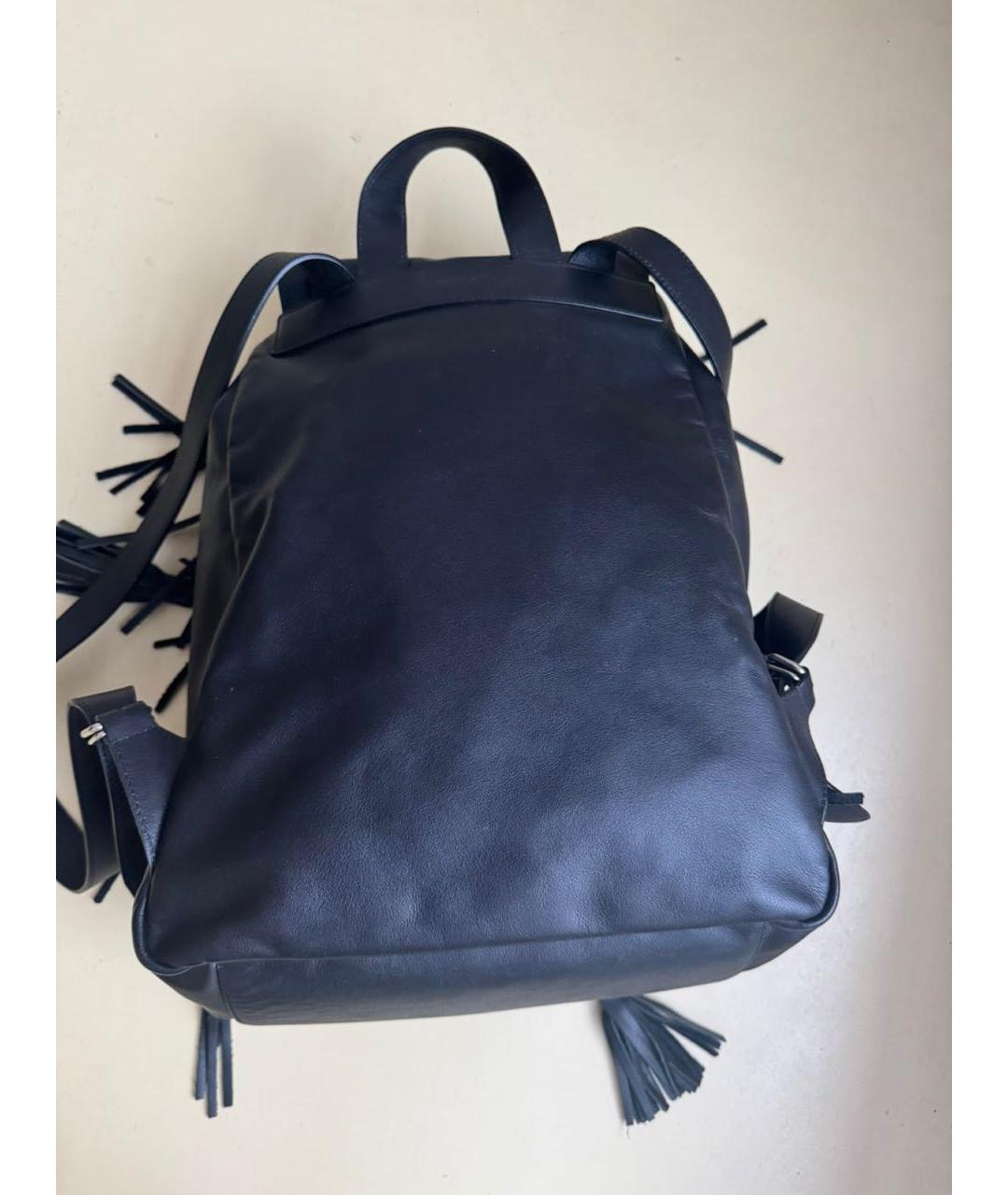 SAINT LAURENT Черный кожаный рюкзак, фото 3