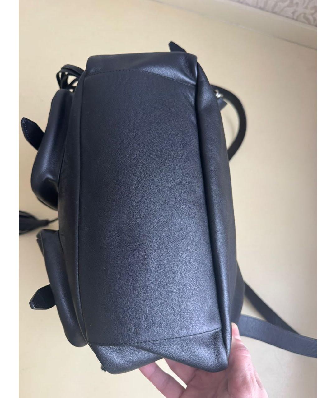 SAINT LAURENT Черный кожаный рюкзак, фото 6