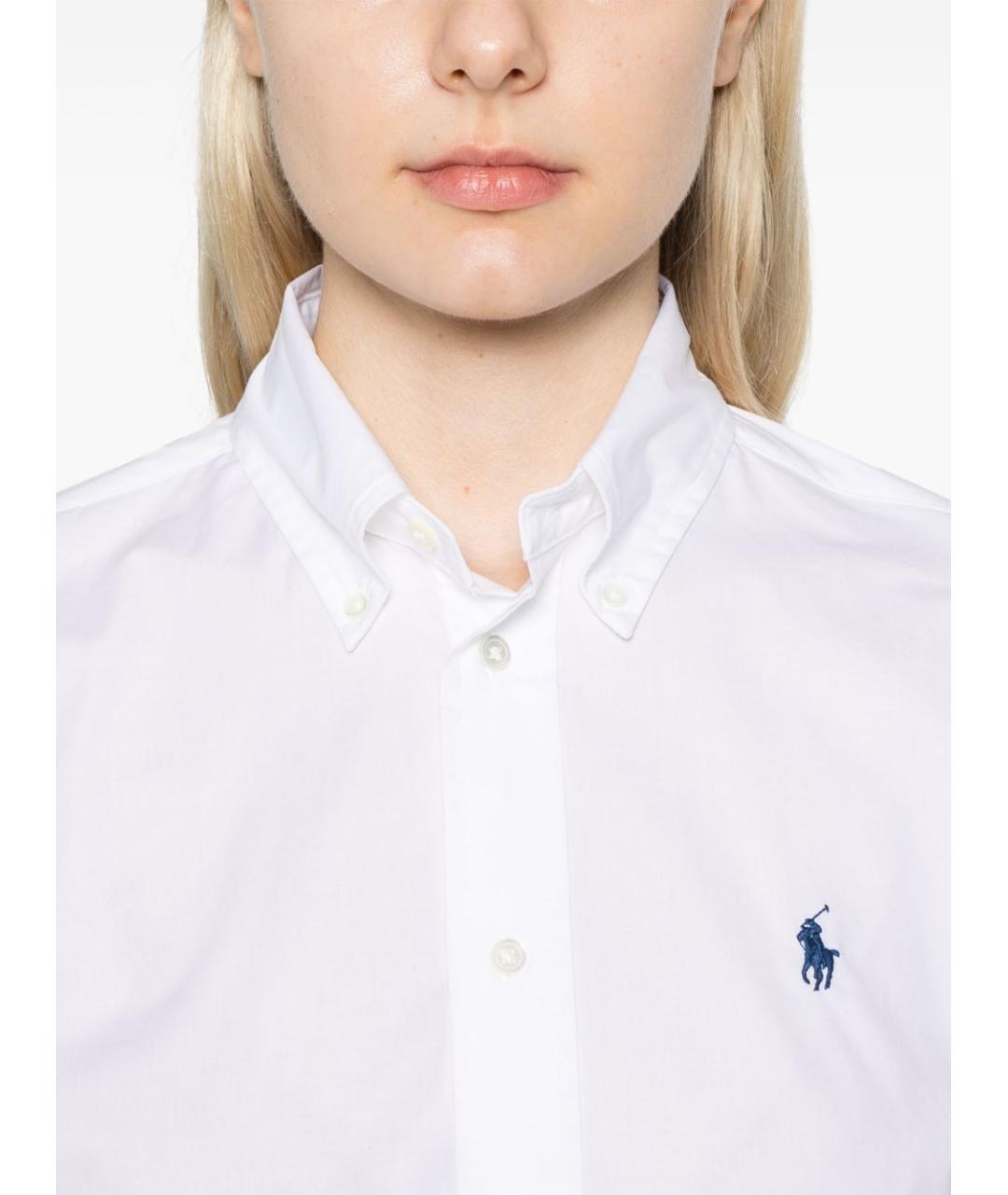 POLO RALPH LAUREN Белая хлопковая рубашка, фото 2