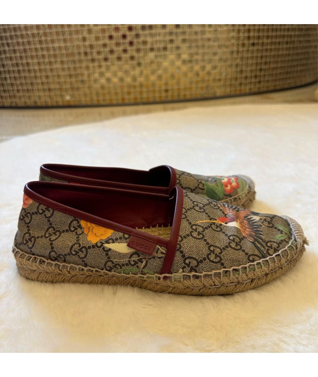 GUCCI Бежевые текстильные эспадрильи, фото 5