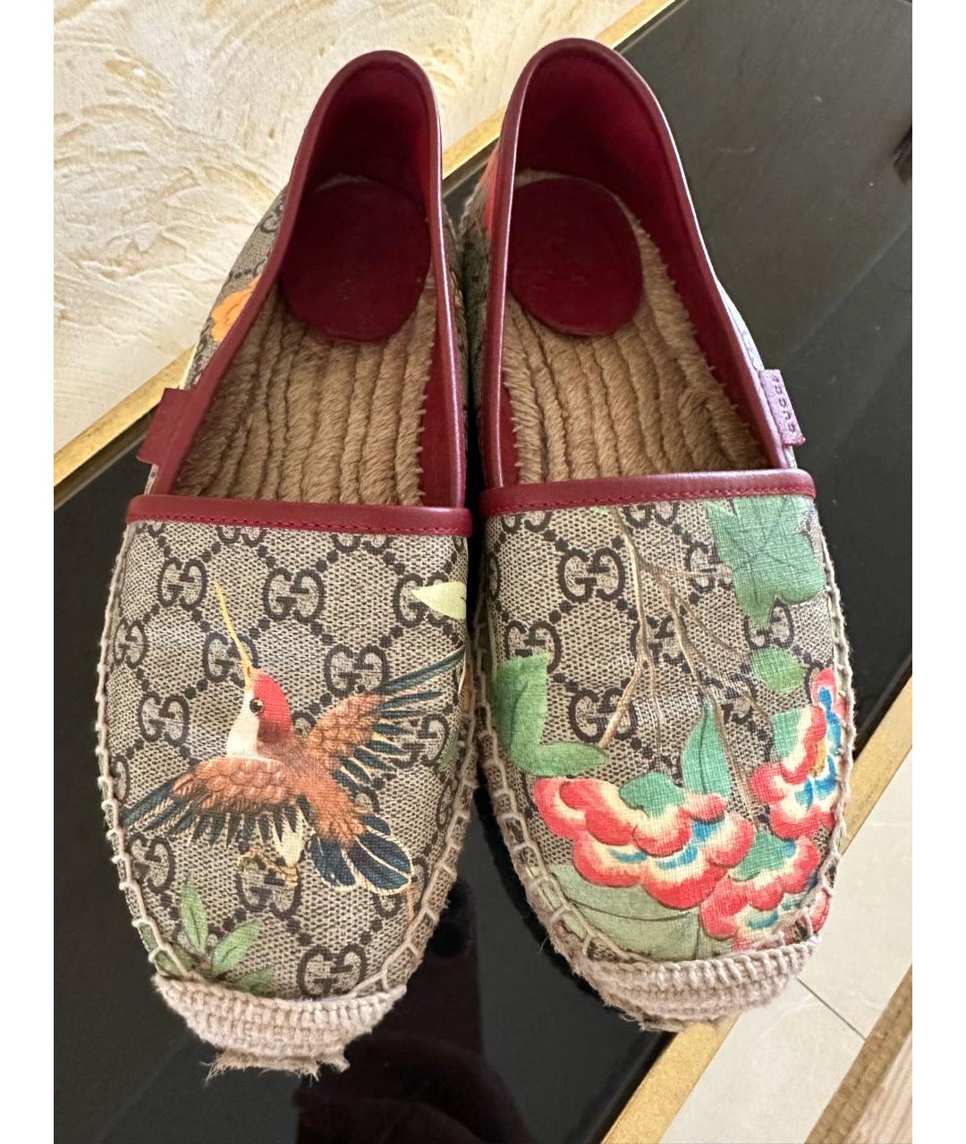 GUCCI Бежевые текстильные эспадрильи, фото 2