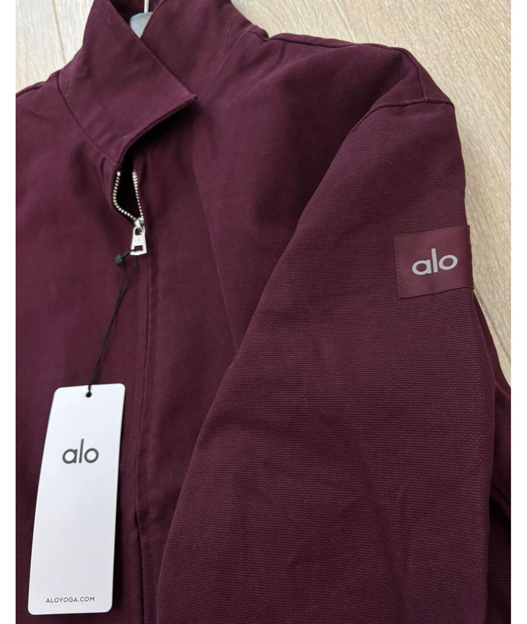 ALO YOGA Бордовая полиэстеровая куртка, фото 6