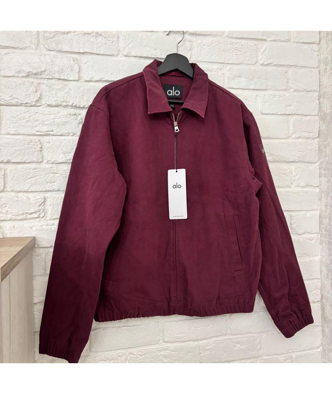 ALO YOGA Бордовая полиэстеровая куртка, фото 7