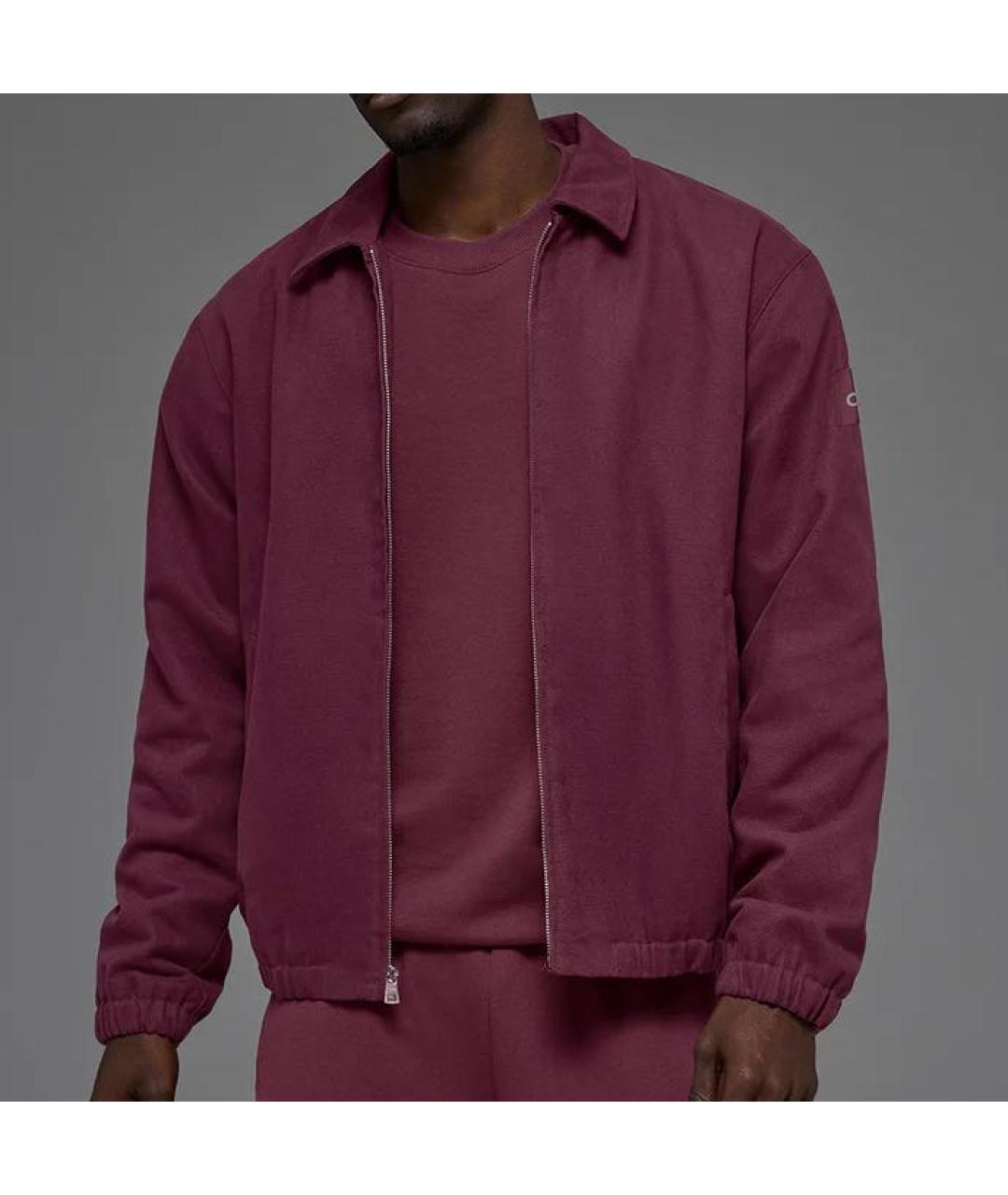 ALO YOGA Бордовая полиэстеровая куртка, фото 2