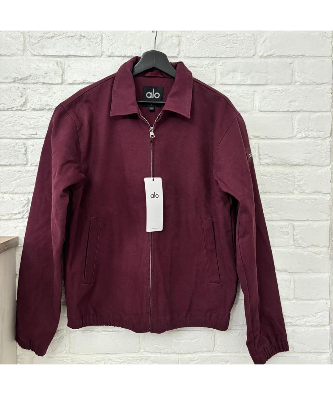 ALO YOGA Бордовая полиэстеровая куртка, фото 5