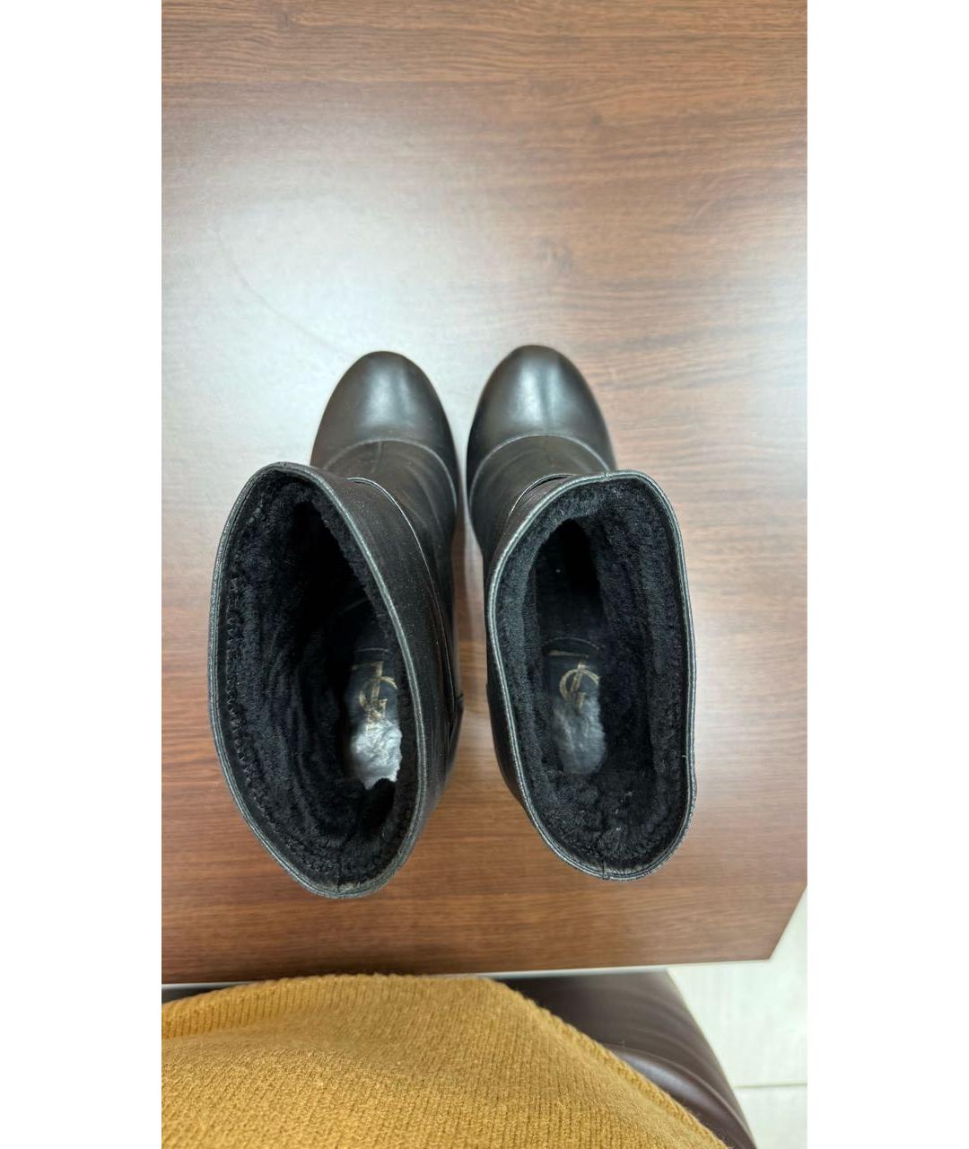 SAINT LAURENT Черные кожаные ботильоны, фото 3