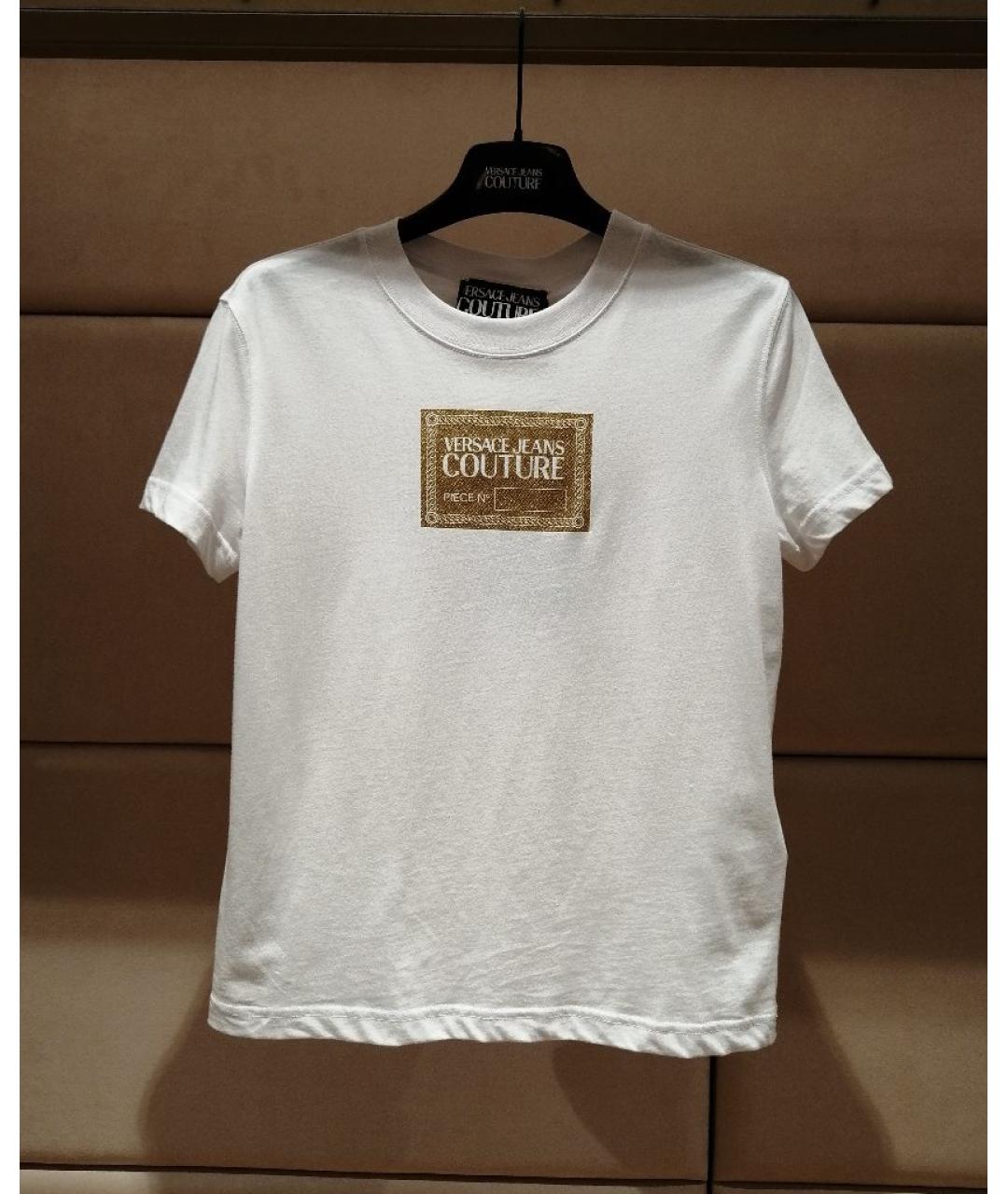 VERSACE JEANS COUTURE Белая хлопковая футболка, фото 3