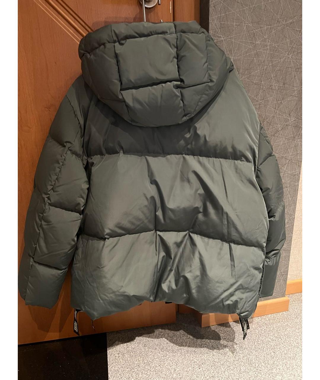 GIANFRANCO FERRE Зеленый полиэстеровый пуховик, фото 2