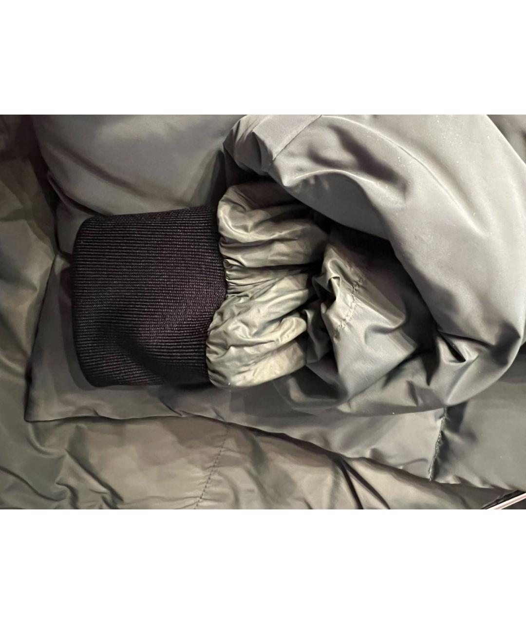 GIANFRANCO FERRE Зеленый полиэстеровый пуховик, фото 6