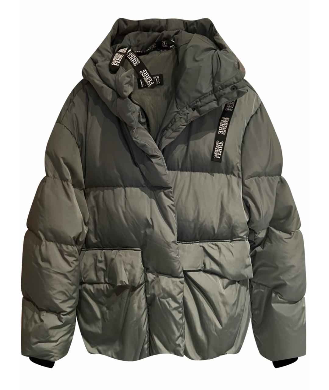 GIANFRANCO FERRE Зеленый полиэстеровый пуховик, фото 1