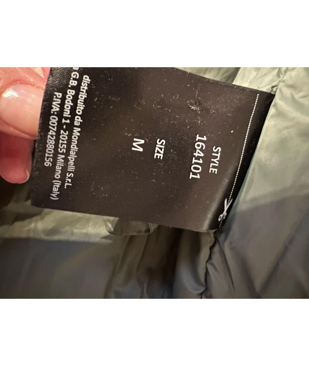 GIANFRANCO FERRE Зеленый полиэстеровый пуховик, фото 5