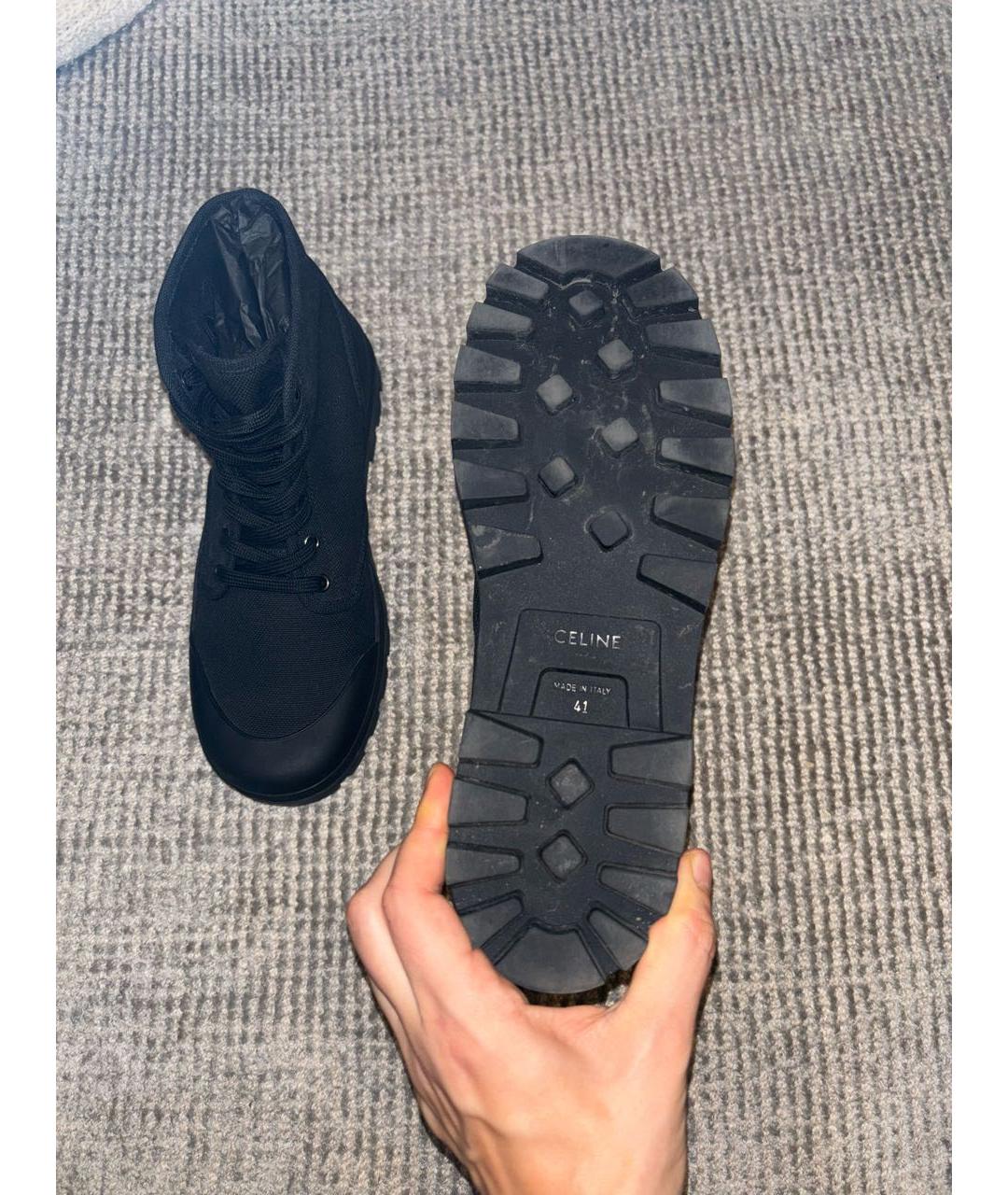 CELINE Черные текстильные кеды, фото 2
