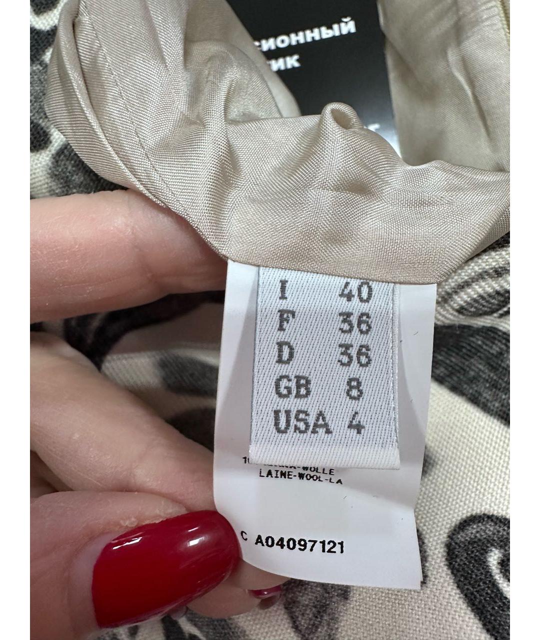 ALBERTA FERRETTI Серое шерстяное повседневное платье, фото 6