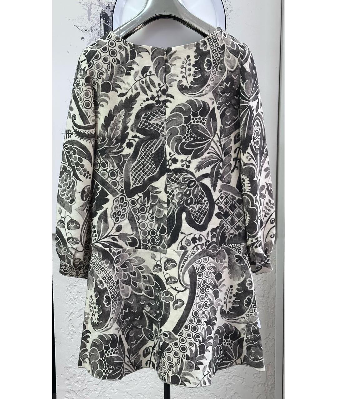 ALBERTA FERRETTI Серое шерстяное повседневное платье, фото 2