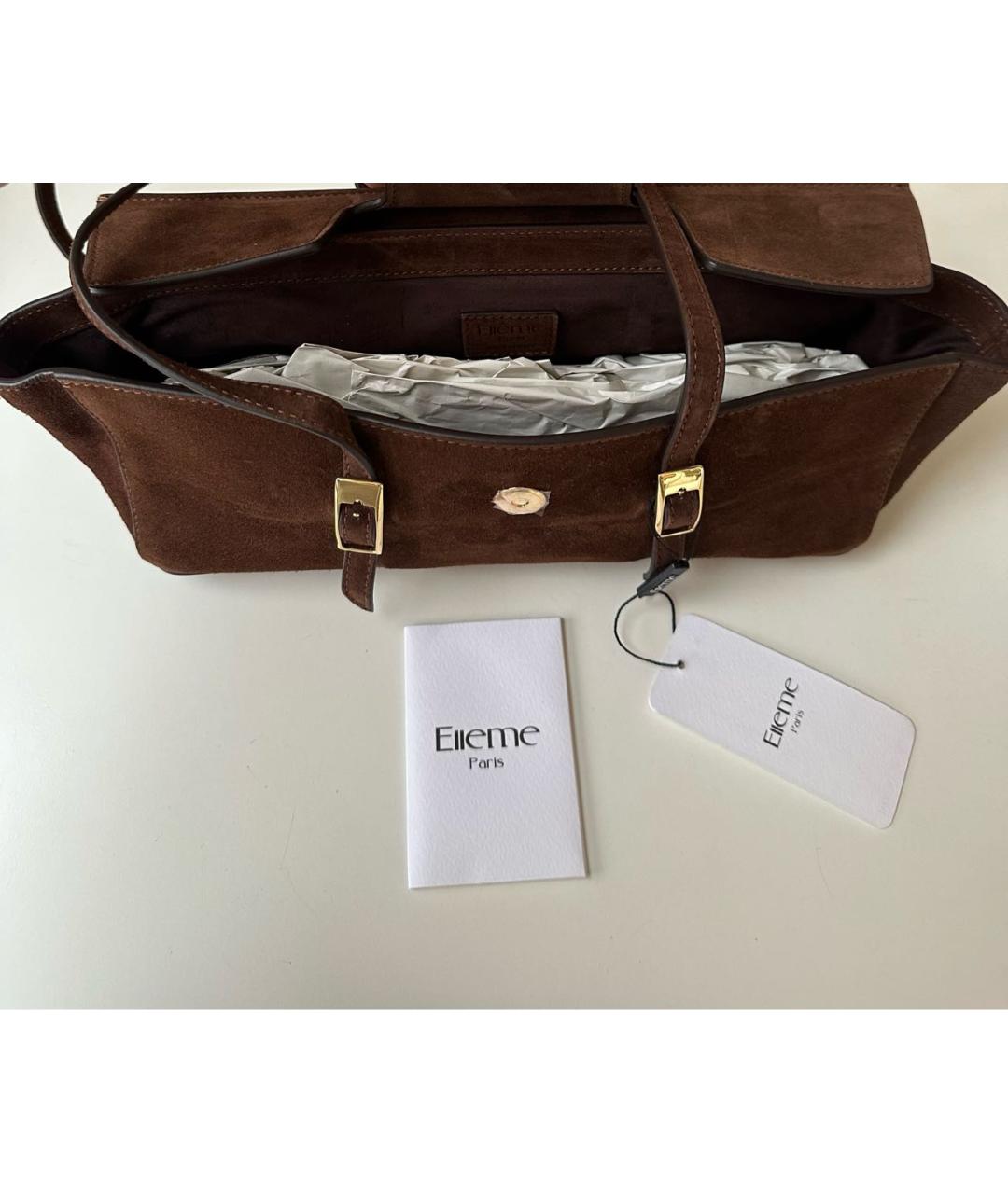 Elleme Коричневая замшевая сумка через плечо, фото 4