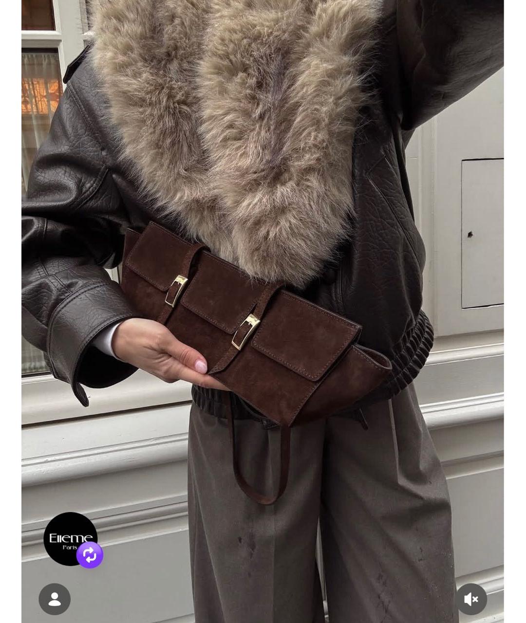 Elleme Коричневая замшевая сумка через плечо, фото 8