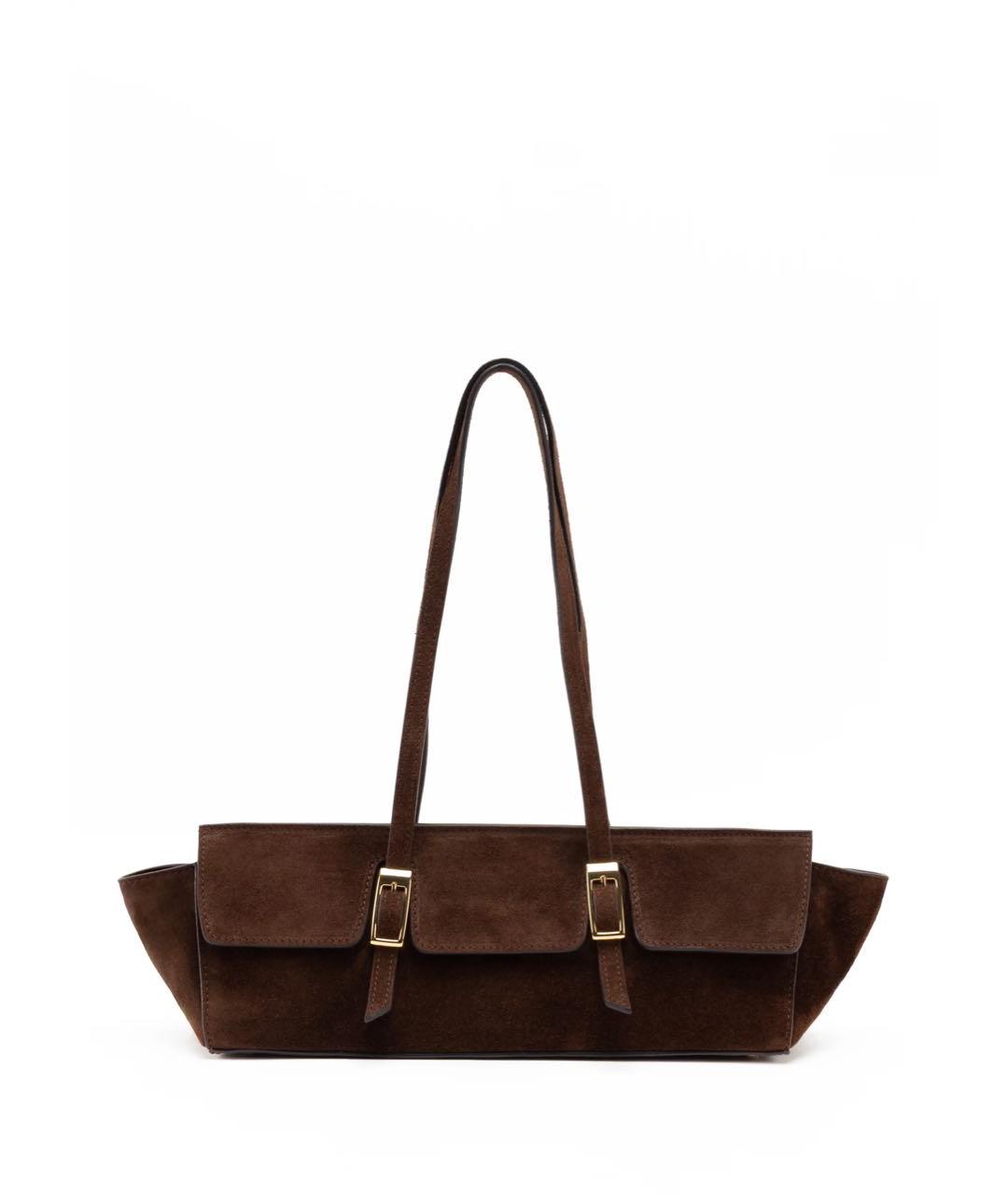 Elleme Коричневая замшевая сумка через плечо, фото 9