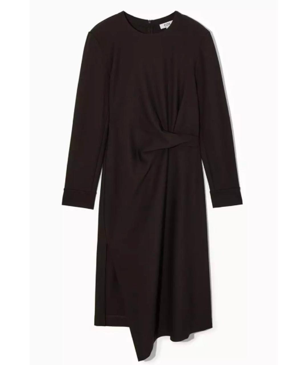 COS Коричневое вискозное повседневное платье, фото 1