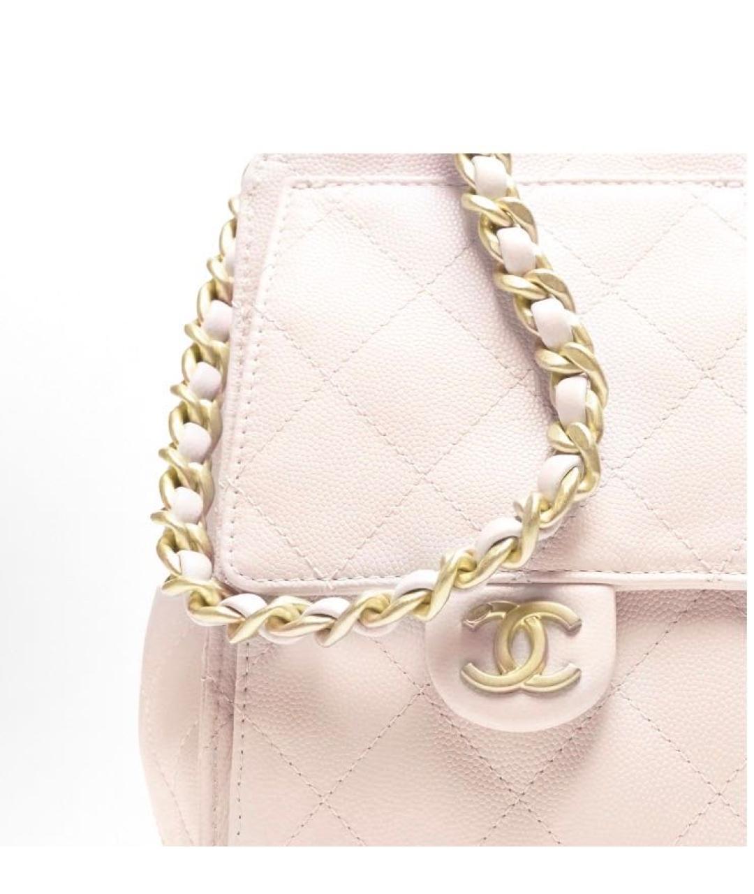 CHANEL Розовая кожаная сумка через плечо, фото 4