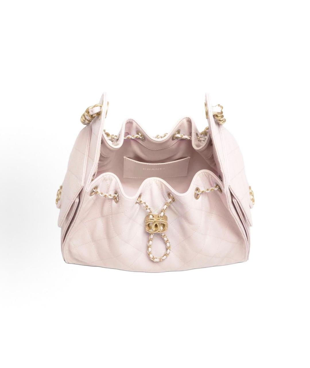 CHANEL Розовая кожаная сумка через плечо, фото 3