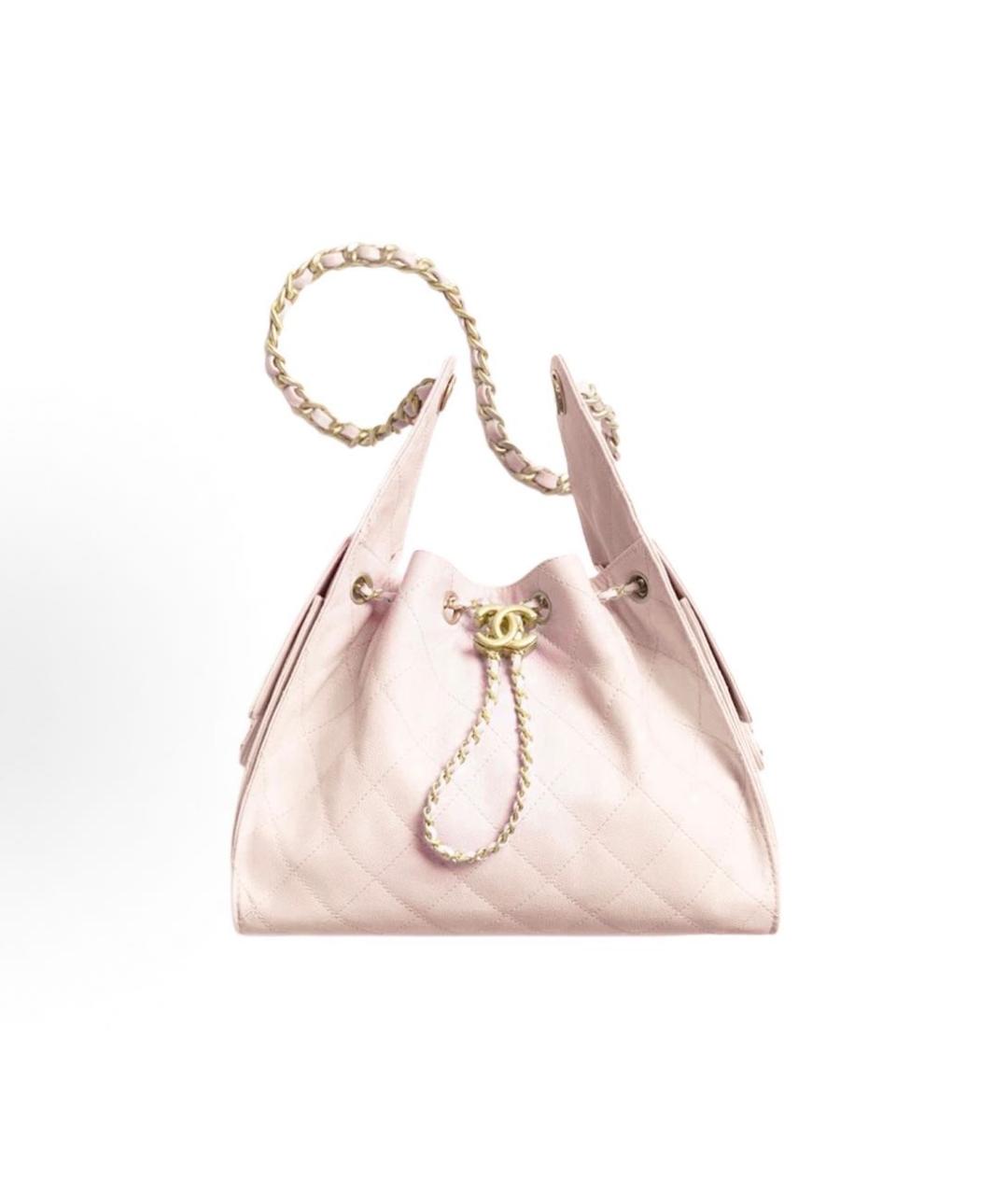 CHANEL Розовая кожаная сумка через плечо, фото 6