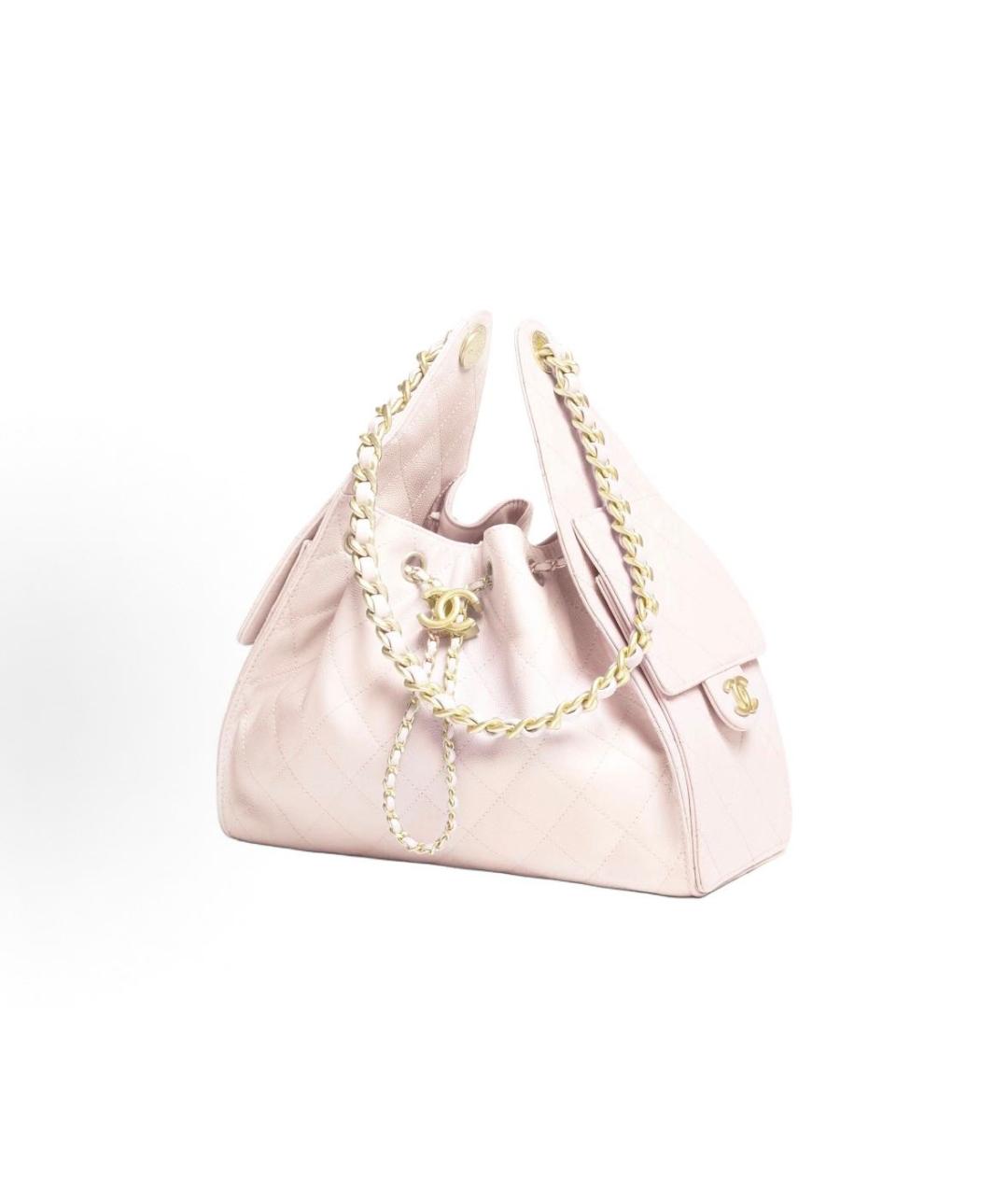 CHANEL Розовая кожаная сумка через плечо, фото 2
